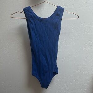 Millk kids blue tank bodysuit 6 girls
